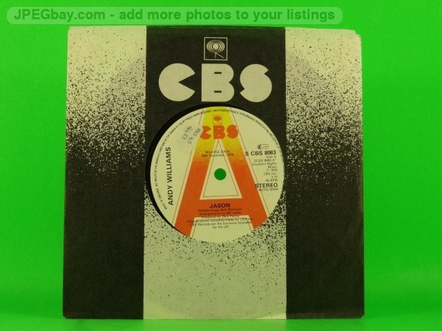ANDY WILLIAMS JASON (DEMO) (152) 2 Track 7" Single Company Sleeve CBS