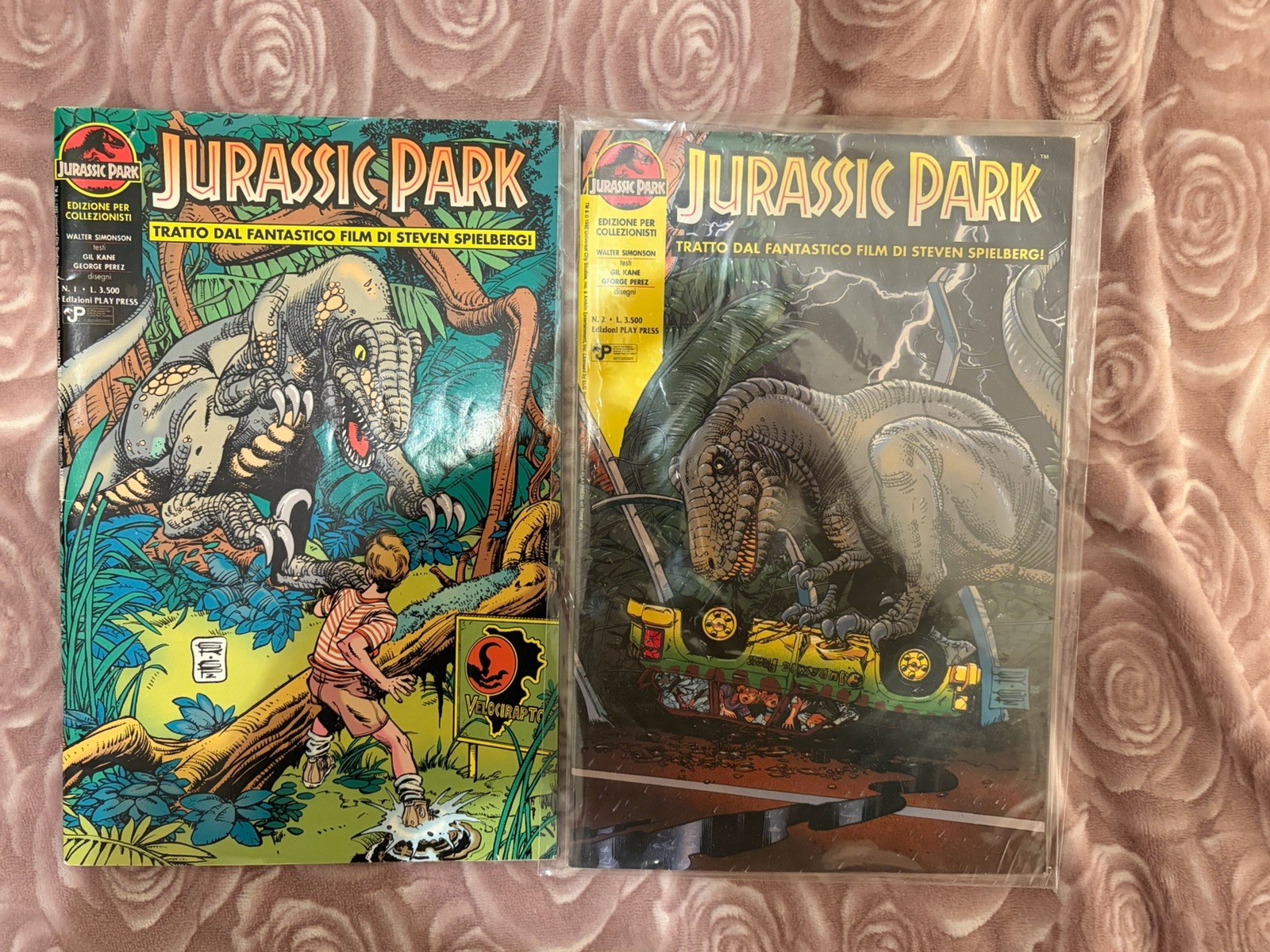 Edizioni Play Press Lotto Fumetti 1993 Jurassic Park 2 Albi completa 