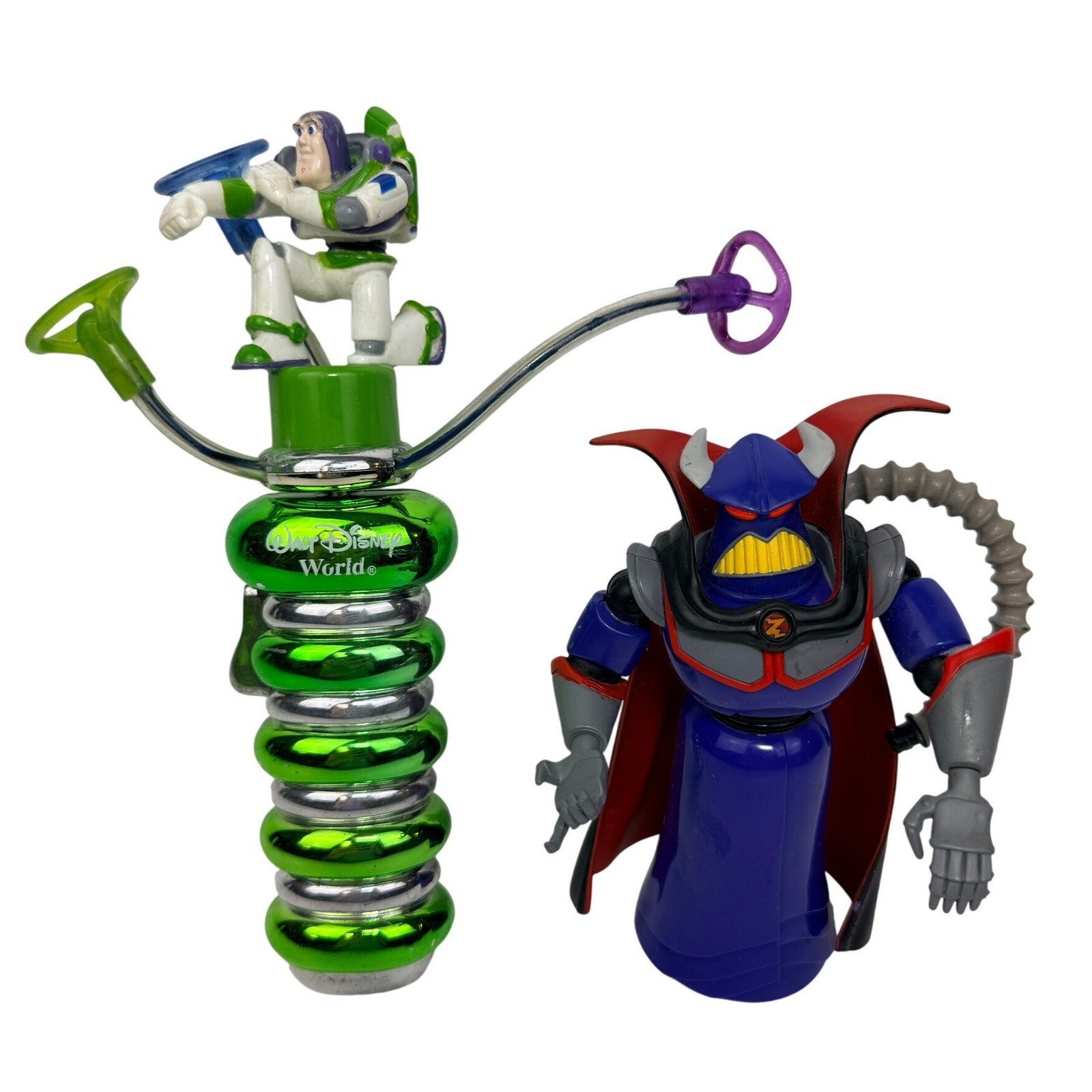 Set action figure Disney Toy Story Buzz Lightyear Spinner Wand Imperatore Zurg -BE