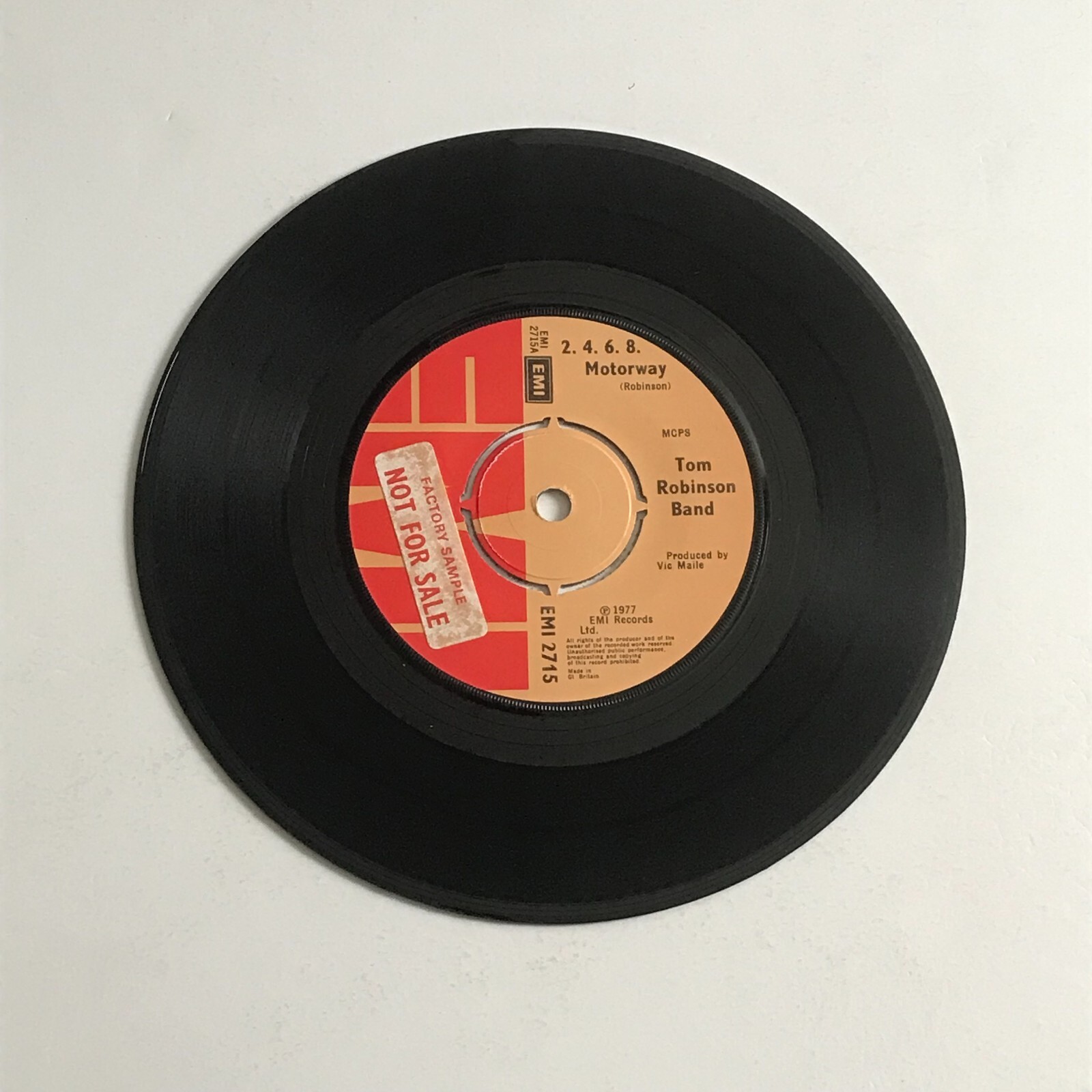 Tom Robinson Band - 2-4-6-8 Motorway (Demo) 7" Vinyl Record - EMI 2715  VG+