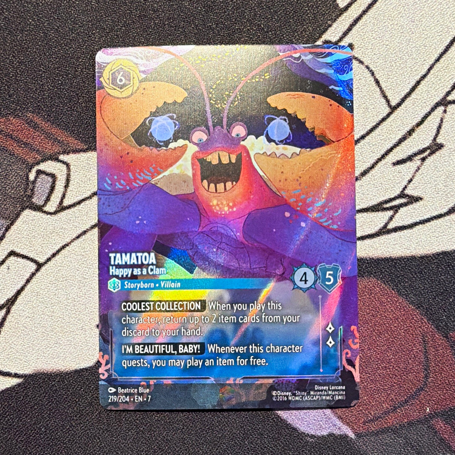 Ravensburger Disney Lorcana Tamatoa Felice come una vongola 219/204 Incantata