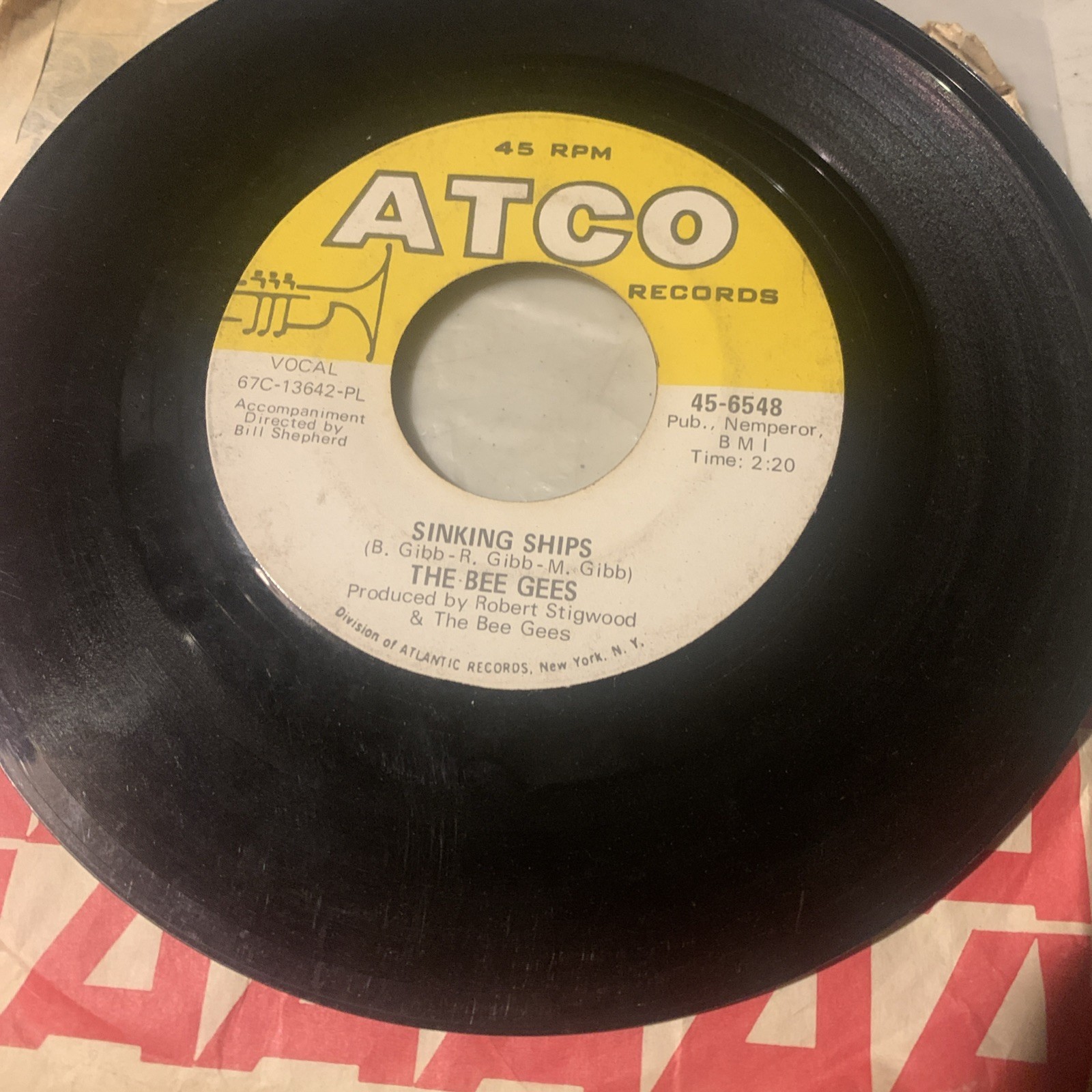 Bee Gees WORDS / SINKING SHIPS (ROCK  45) 