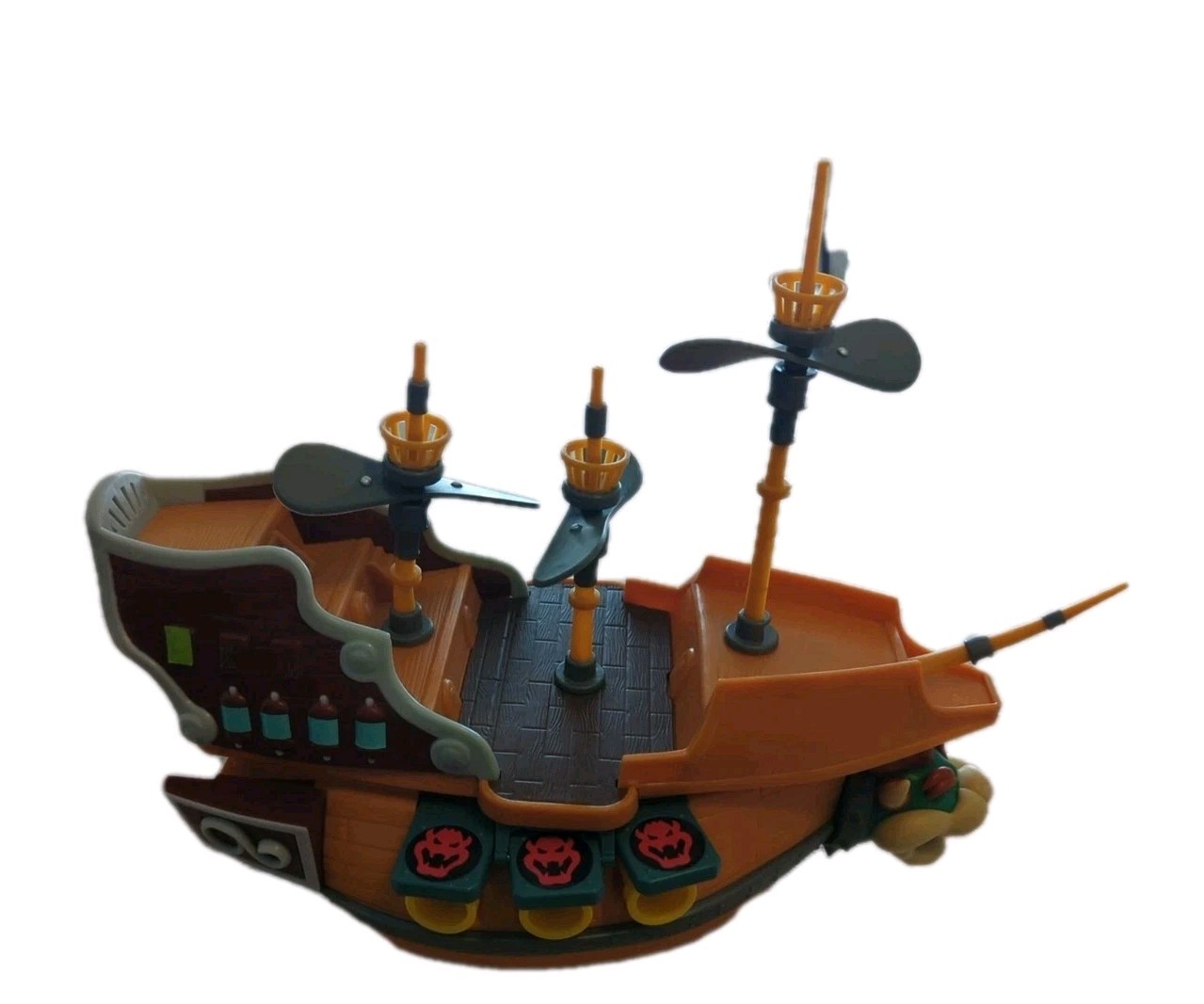 Super Mario Deluxe Bowser's Airship Playset Jakks Pacific Toys per lo più completo