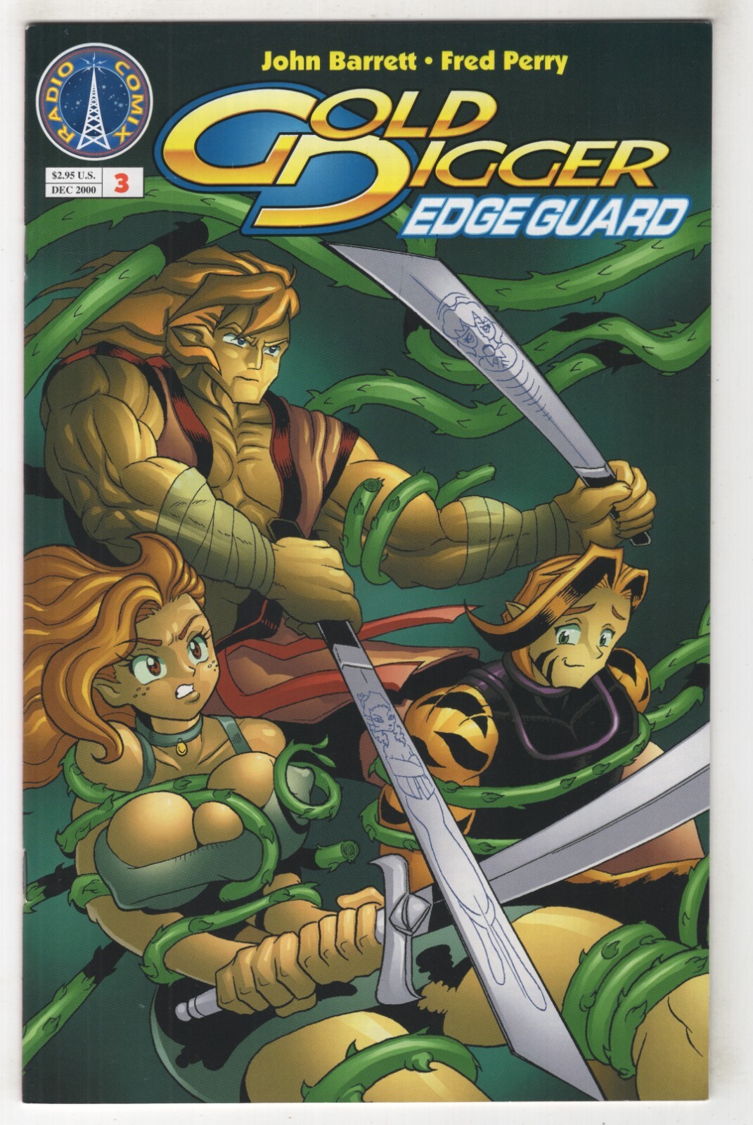 Gold Digger: Edge Guard #3 (2000, Radio Comix) [Tiratura 4.500] Fred Perry con