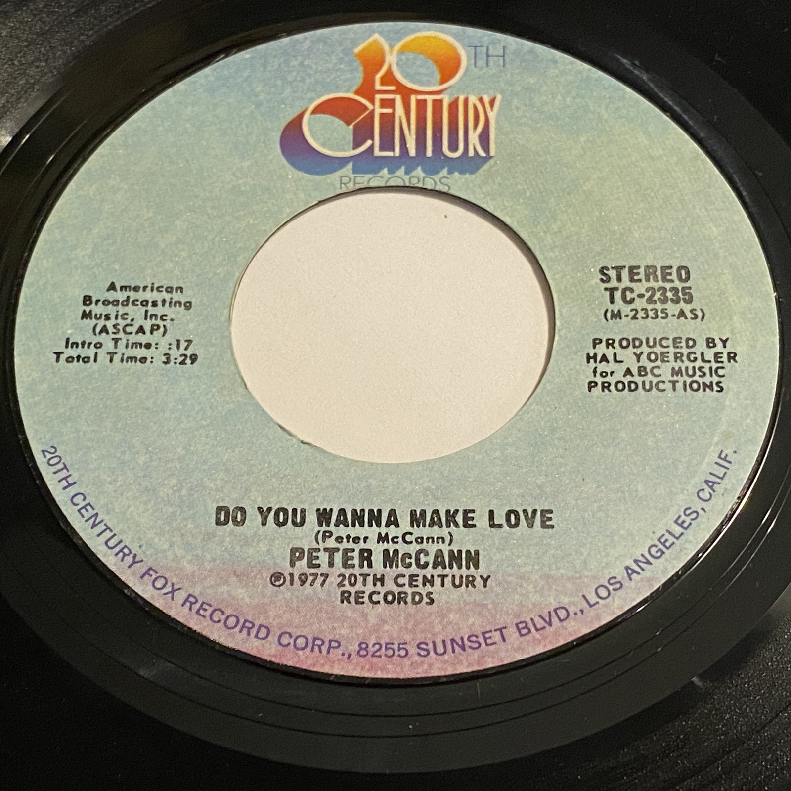 Peter McCann: Do You Wanna Make Love / Right Time 45 - 20th Century
