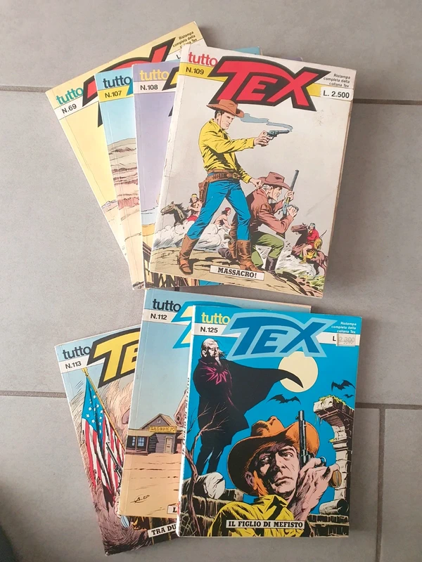 Tex Willer - serie Tutto Tex - numeri in descrizione