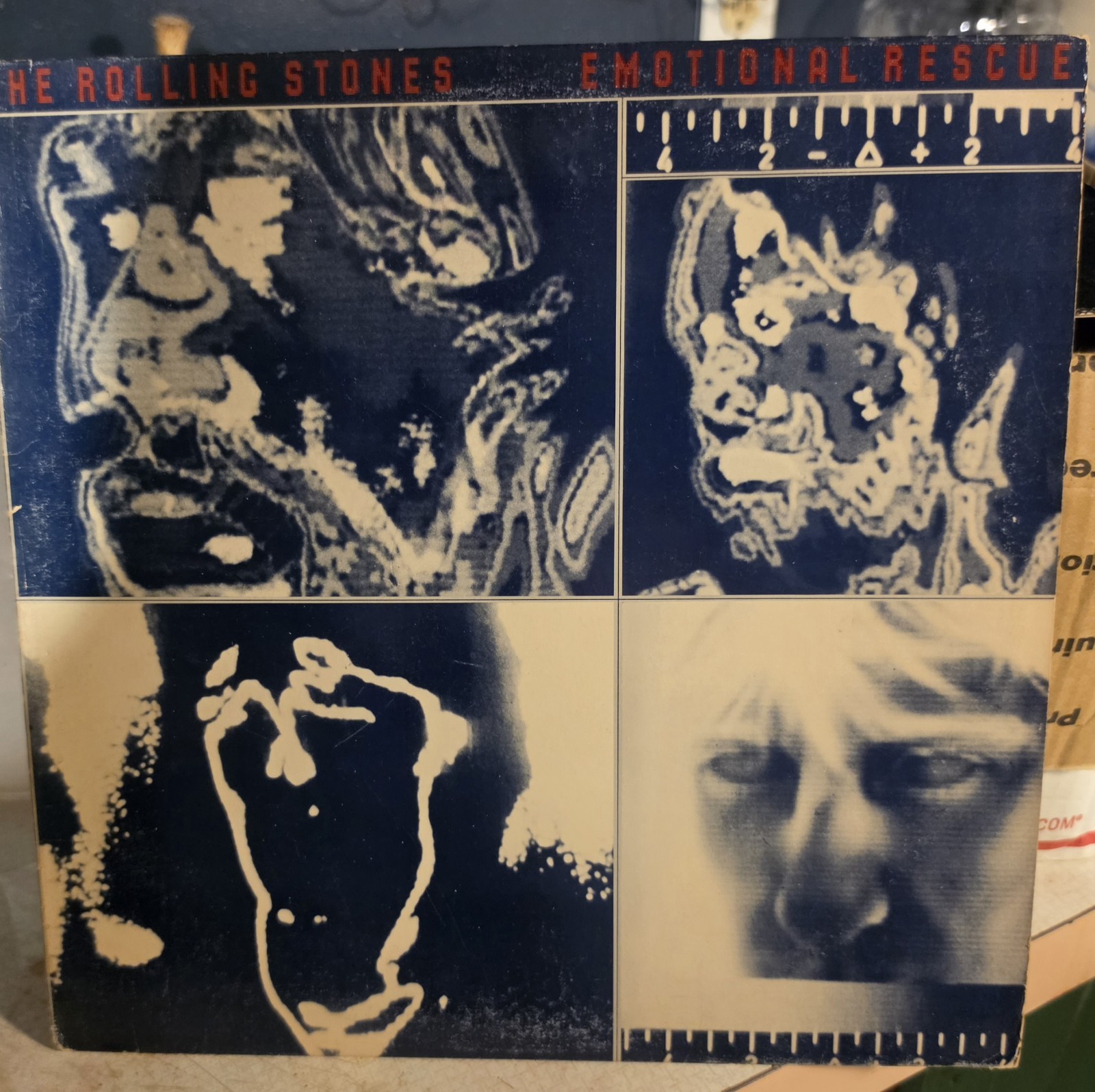 The Rolling Stones Emotional Rescue LP 1980 Rolling Stones Records With Poster