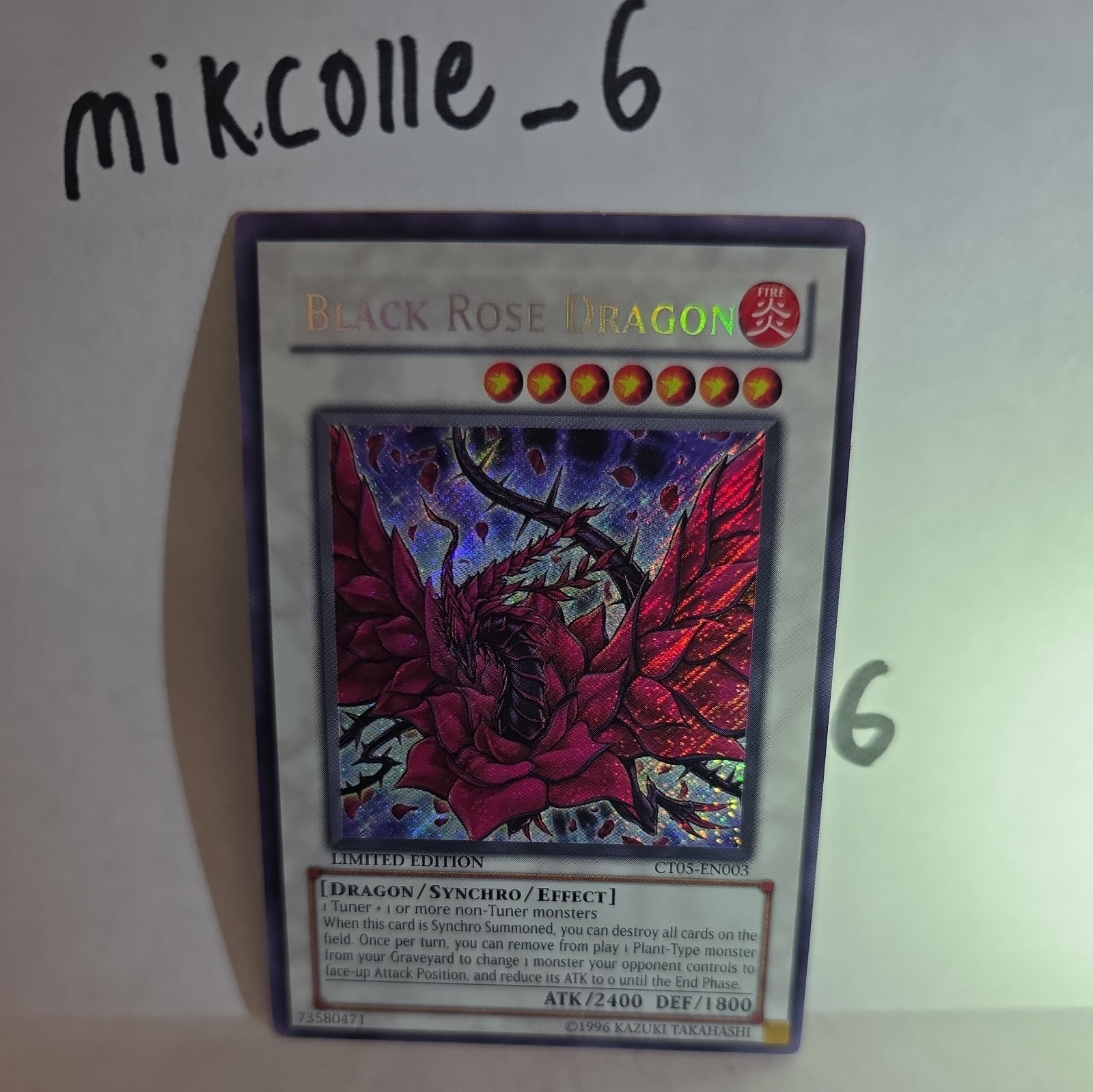 Black Rose Dragon CT05-EN003 2008 Latta da Collezione Edizione Limitata