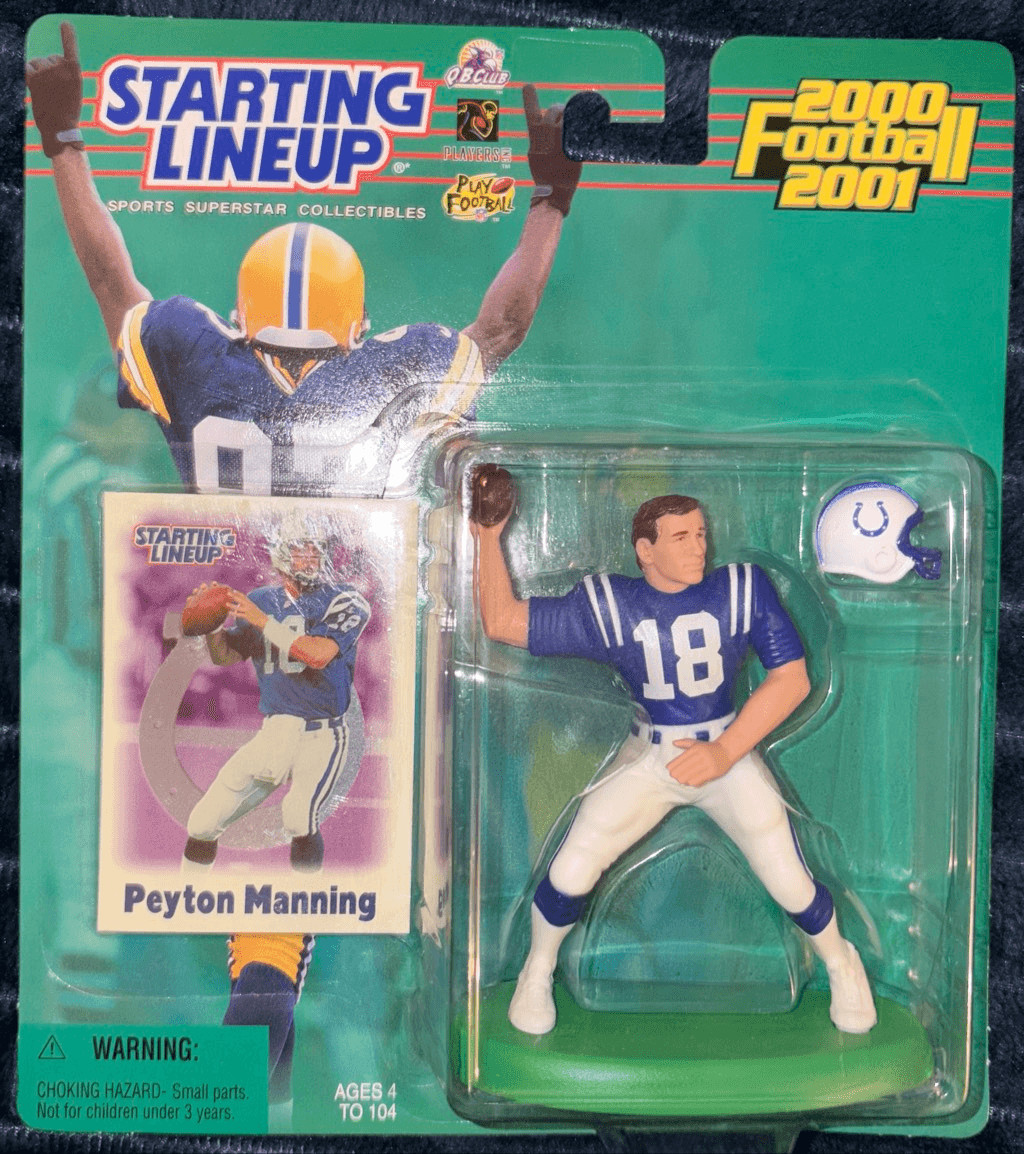 Modellino NFL Starting Lineup 20002001 di Peyton Manning nella sua Indianapolis