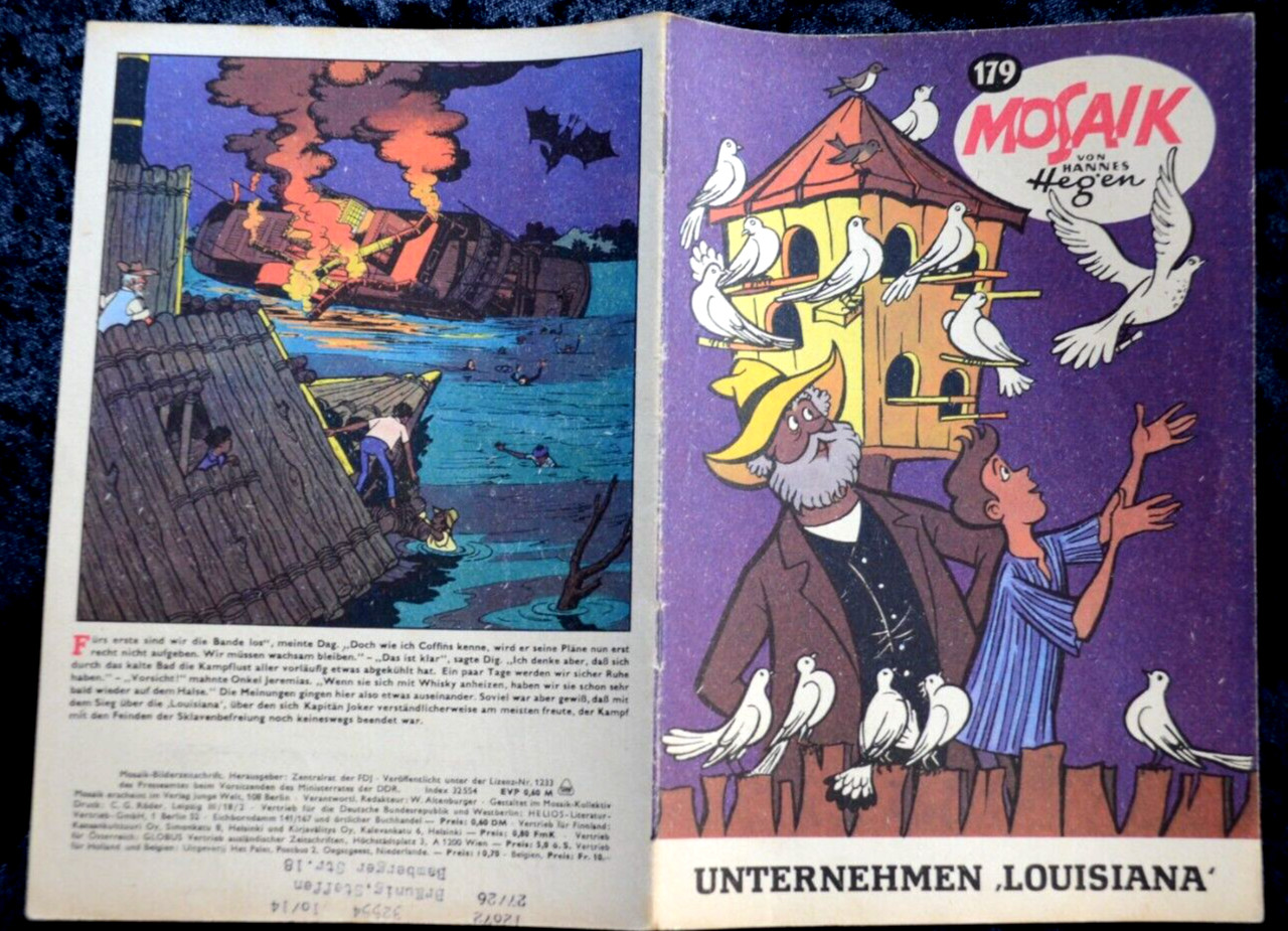 Originale MOSAIK Hannes Hegen Nr. 179 Azienda Louisiana DDR