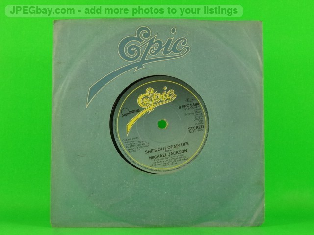 JACKSON,MICHAEL SHE'S OUT OF MY LIFE (COMPANY SLEEVE) (2) (137) 7" EPIC
