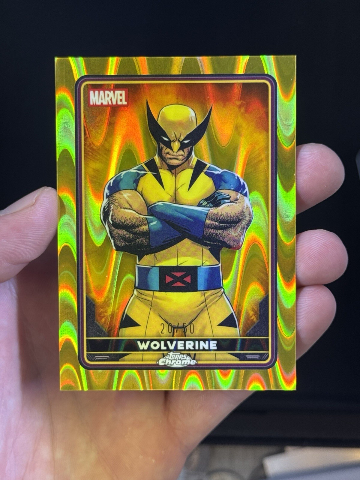 2025 Topps Chrome Deadpool Marvel WOLVERINE Gold Lava Refractor /50 #5