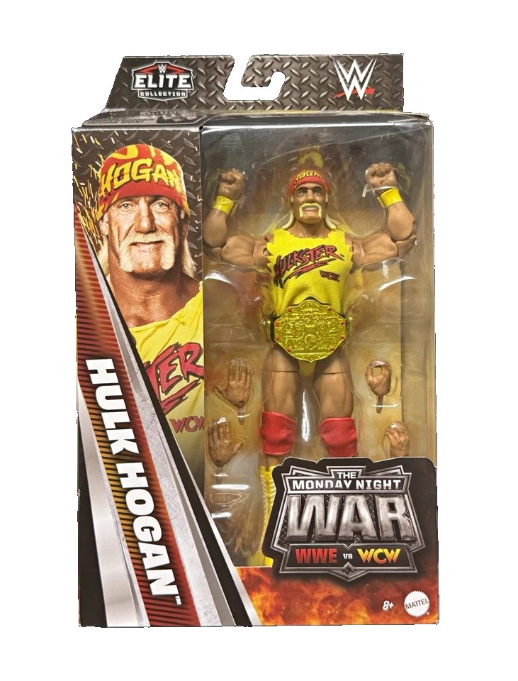 Figurina WCW Vs WWE Elite Collection Hulk Hogan Monday Night Wars SPEDIZIONE GRATUITA!