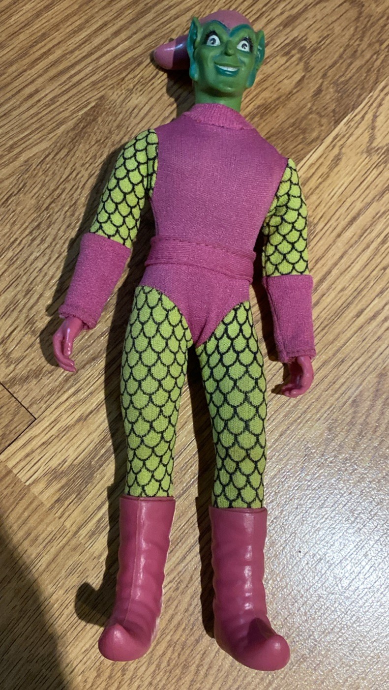 Marvel MEGO 1974 Goblin Verde 8" Modellino Tipo 2 con Costume e Stivali