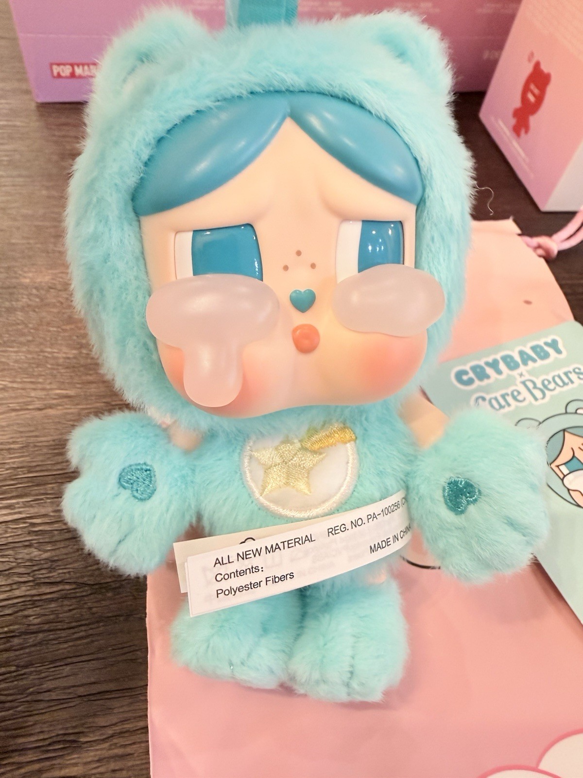 Ciondolo peluche Crybaby x Care Bears - Orso dei desideri -Nuovo -personaggio confermato