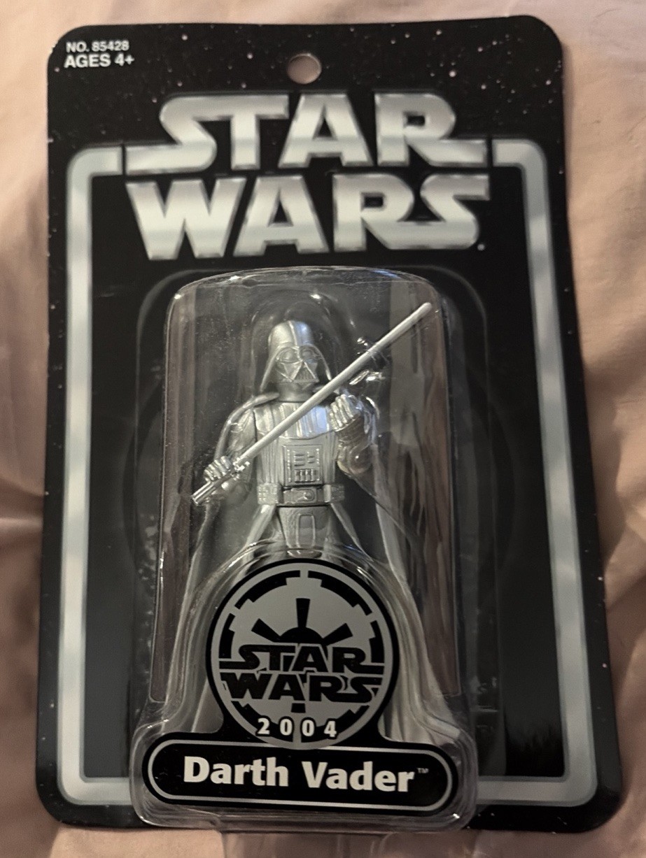 Hasbro Star Wars Modellino Darth Vader Argento 2004 Esclusivo