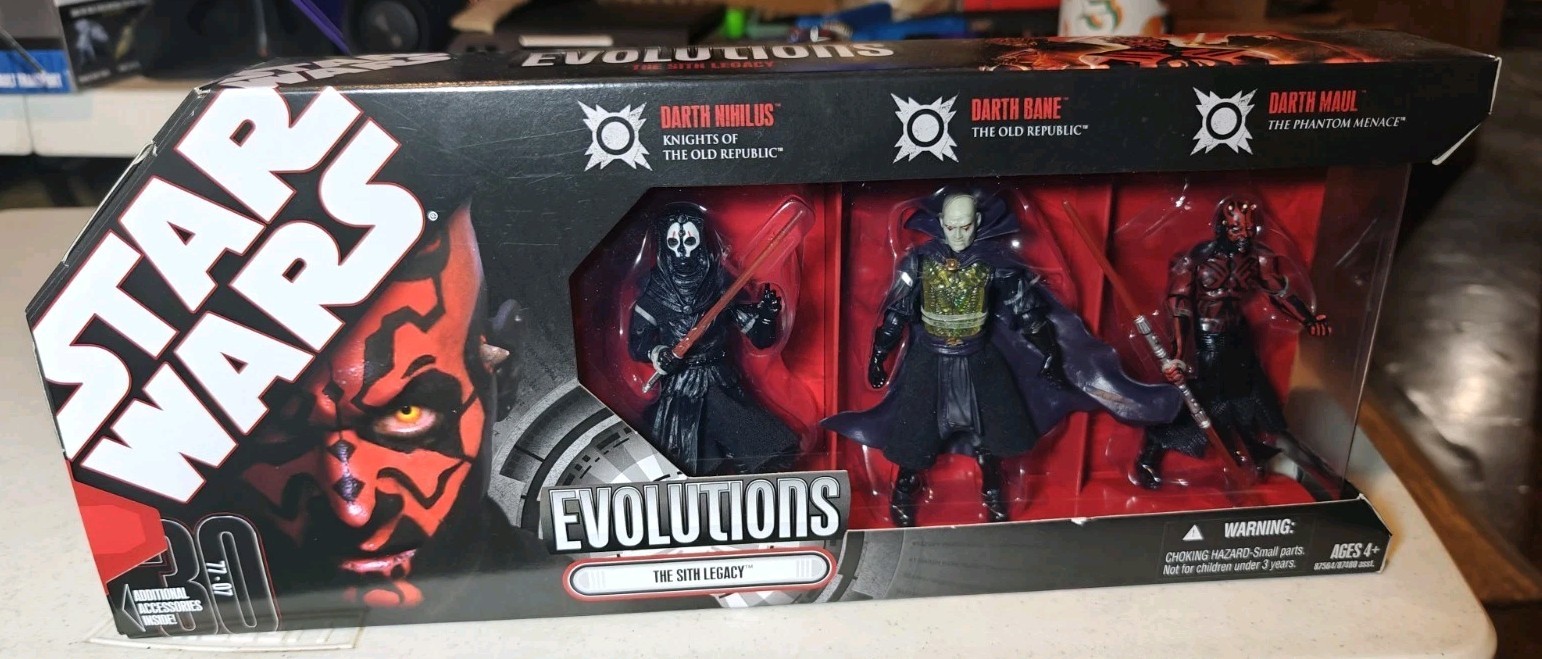 Hasbro Star Wars Legacy Collection Sith Legacy Confezione da 3 Bane Nihilus Maul Sigillato