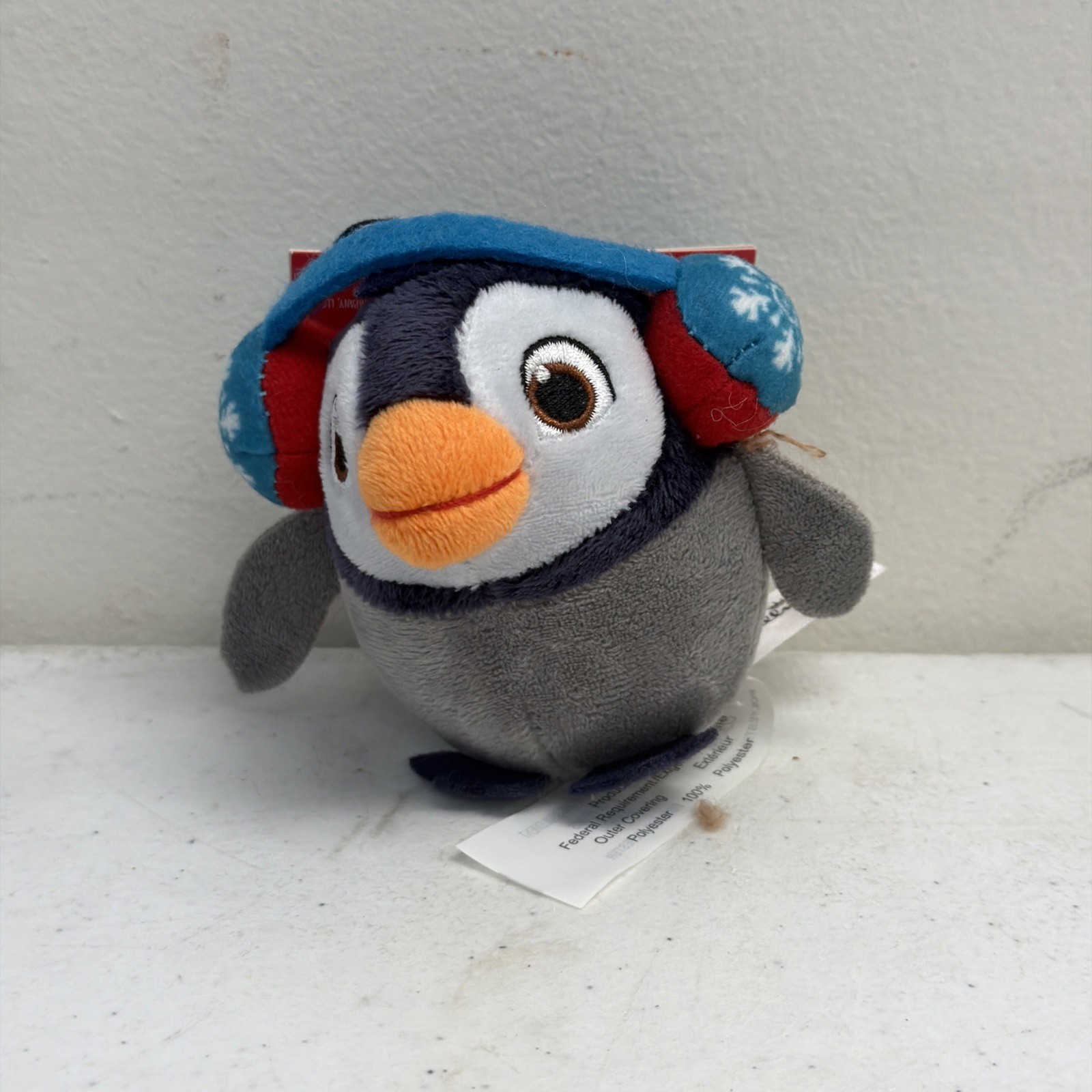 NWT North Pole plush penguin ornament figure Hallmark 4" Christmas Tree 2015