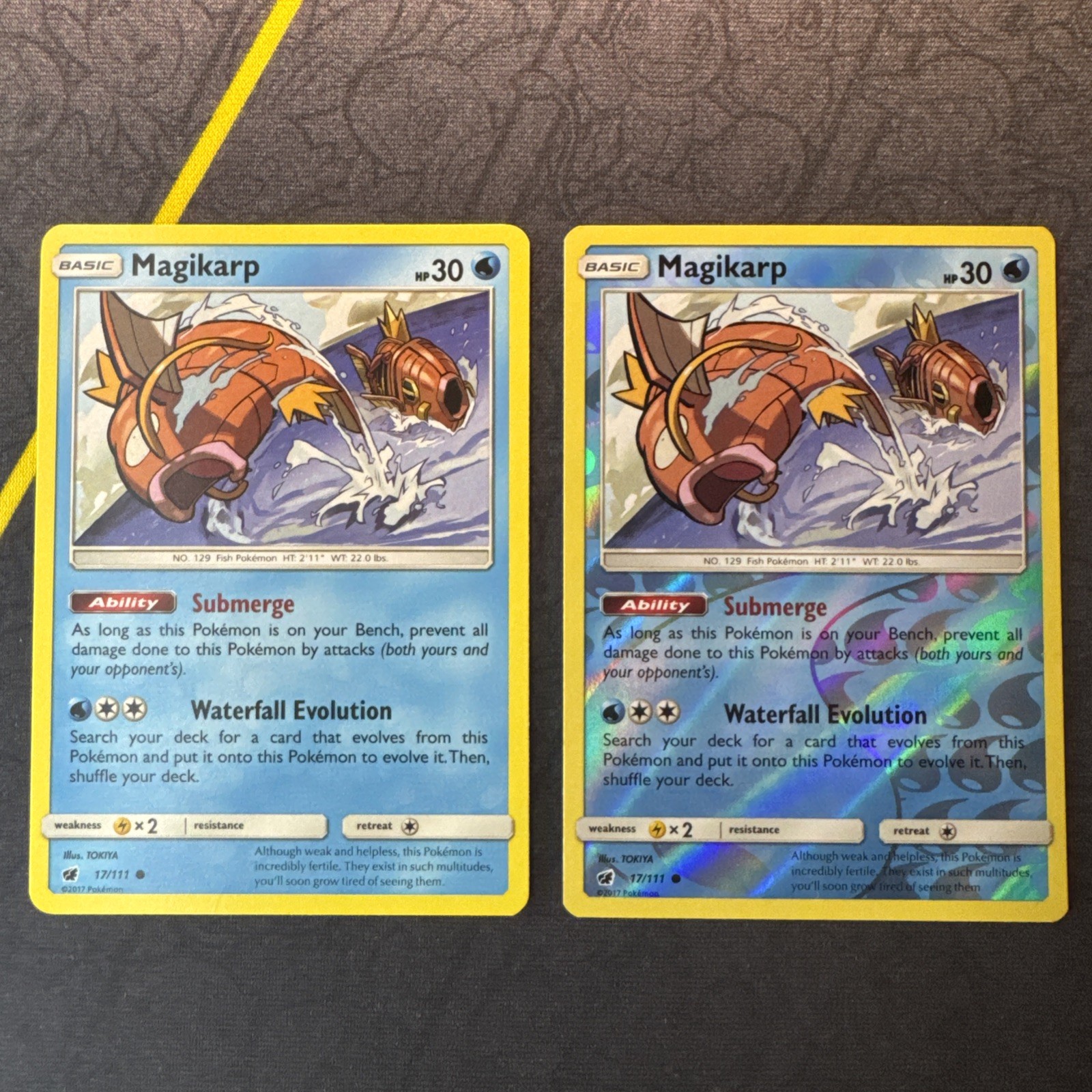 Pokemon Magikarp 17/111 Sm-Crimson Invasion Reverse Holo e non Holo