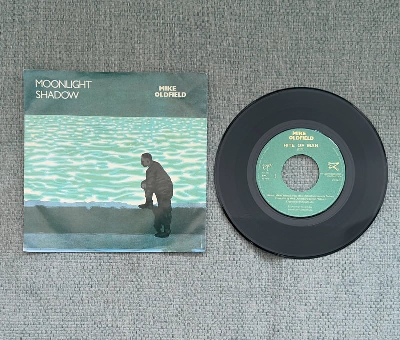 Mike Oldfield 45 Portugal Single Moonlight Shadow