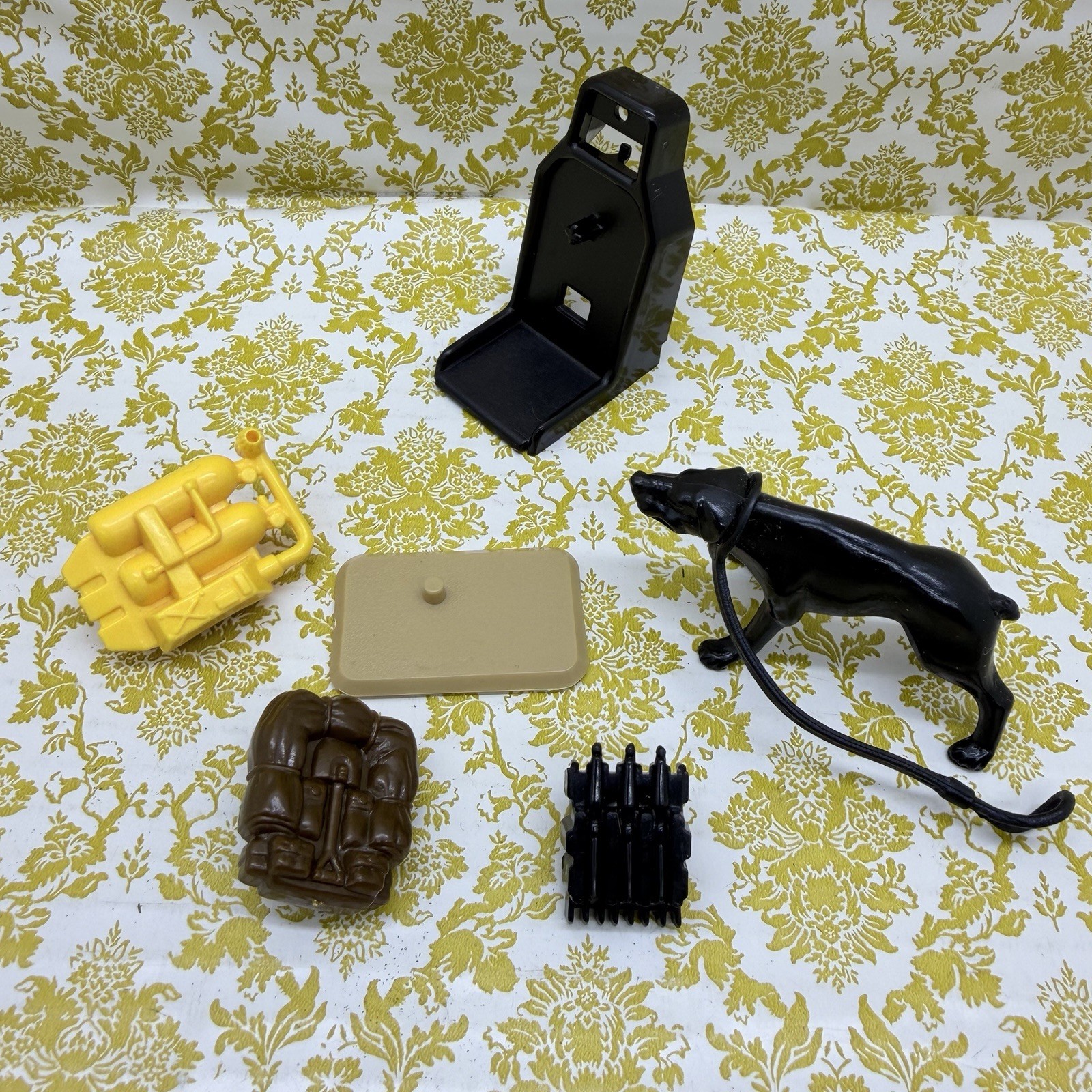 Gi Joe Mutt spazzatura anni '80, supporto, torcia, sedile espulsivo e altri accessori