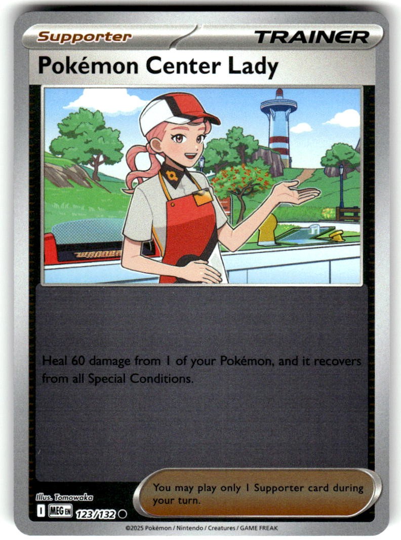 Pokemon Center Lady Reverse Holo Mega Evoluzione Comune 123/132 quasi nuovo