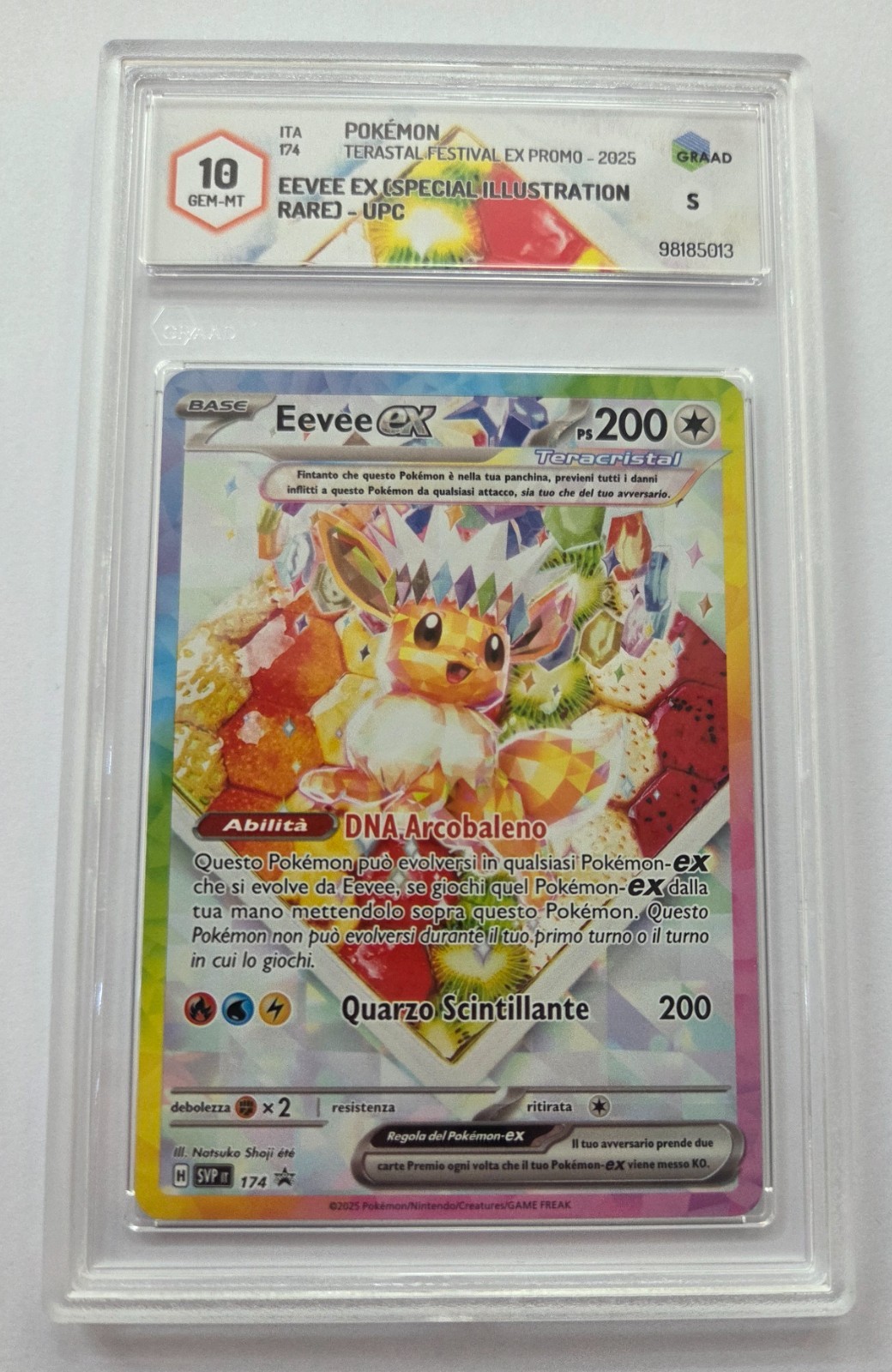EEVEE EX (Spec. Illustration rare) - UPC promo - 174 - gradata 10 - GEM-MT