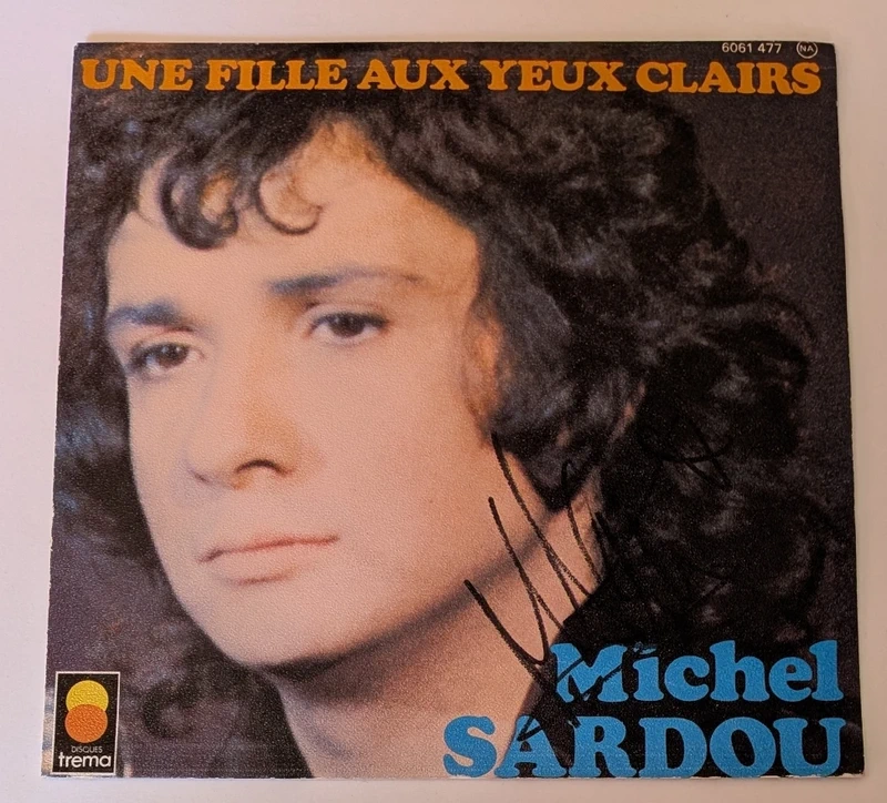 45T Michel Sardou dédicacé