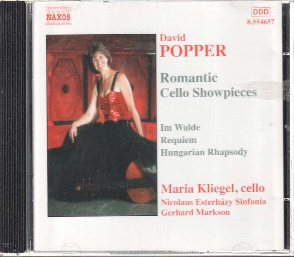 8554657 Maria Kliegel David Popper - Romantic Cello Showpieces CD Naxos