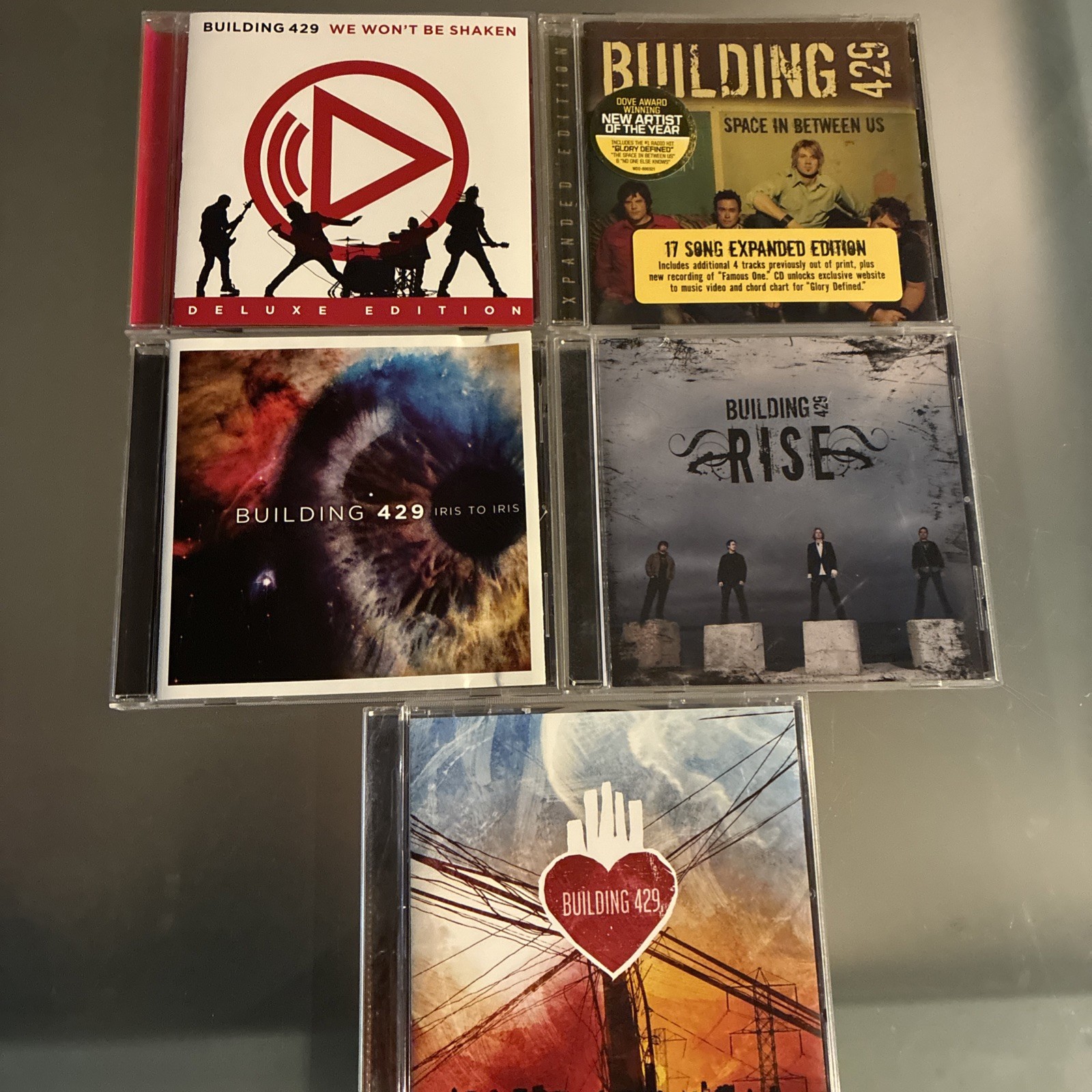 Building 429 5 CD LOT We Won't Be Shaken Deluxe, Rise, Iris To Iris, Space NM