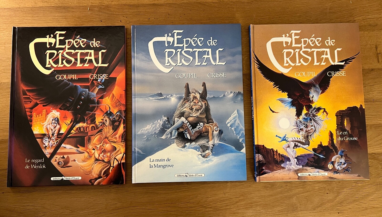 L'ÉPÉE DE CRISTAL LOT Éditions Originales T2 T3 T4 Crisse Goupil  Vents d'ouest