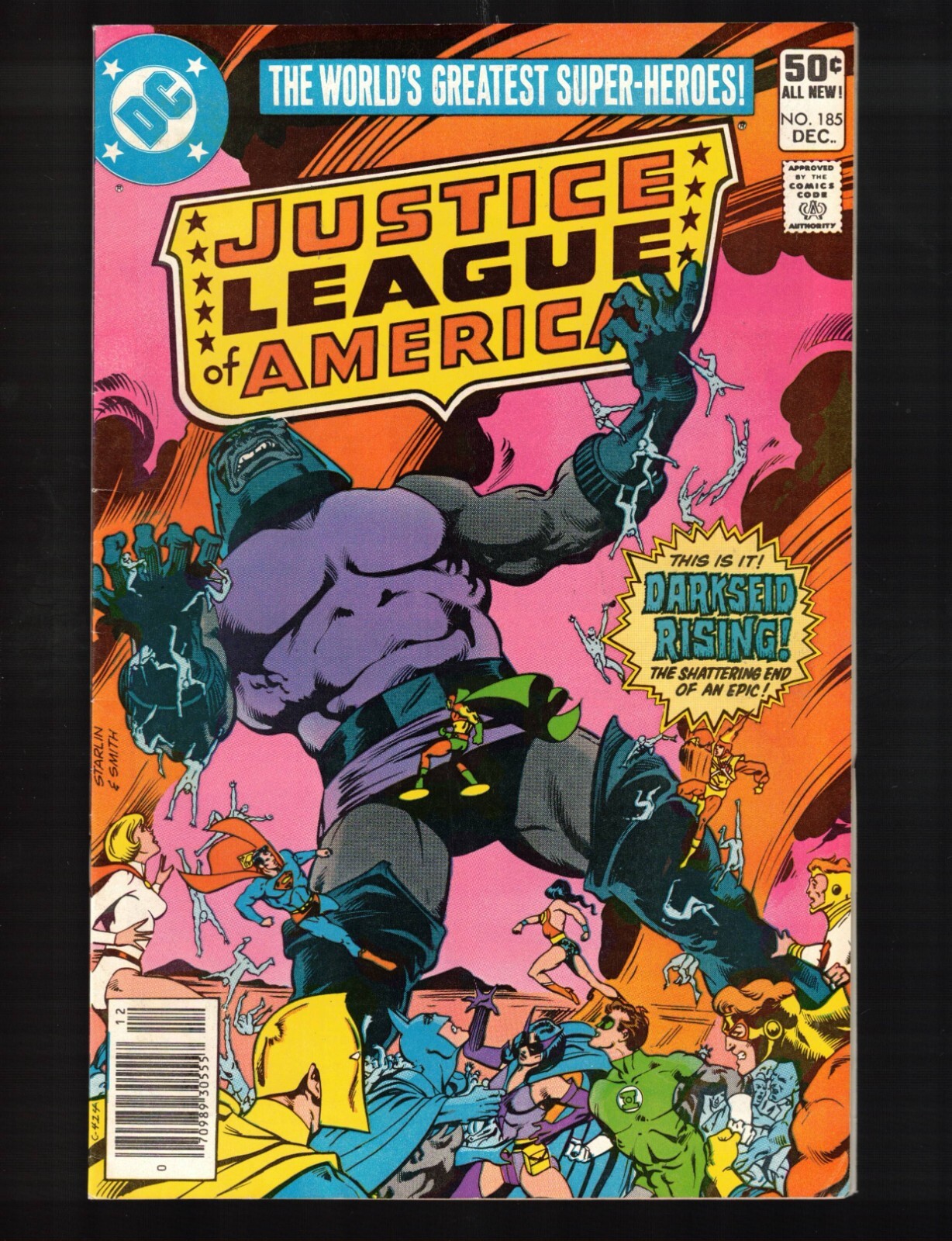 Justice League of America #185 JLA/JSA Edicola!  Darkseid VF- 1980 DC fumetto