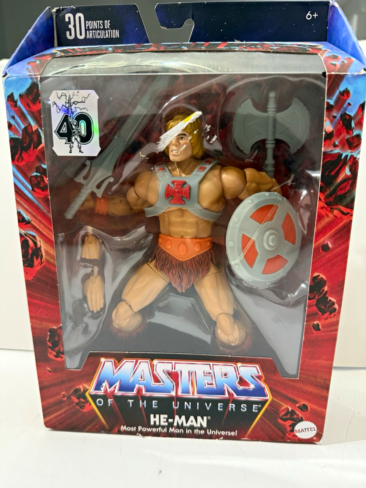 Modellino He-Man 40th Anniversary MOTU Masterverse 7" Mattel HJH58 in scatola