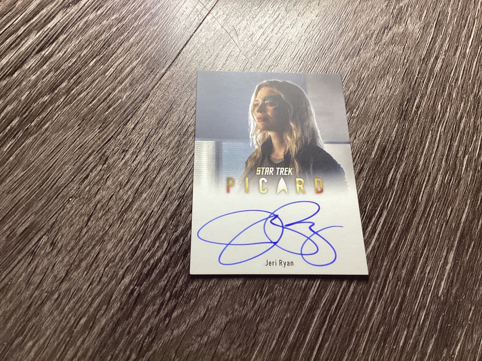 WOMEN OF STAR TREK ARTS & IMAGES PICARD A4 JERI RYAN AUTOGRAPH CARD