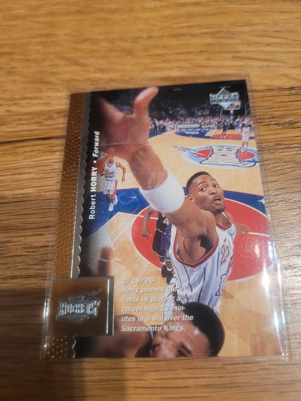 B carte basket NBA Robert horry upper deck