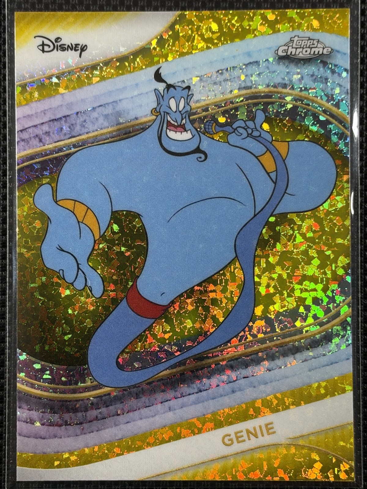 2025 Topps Chrome Disney Genie #183 Giallo Mini Diamante Rifrattore