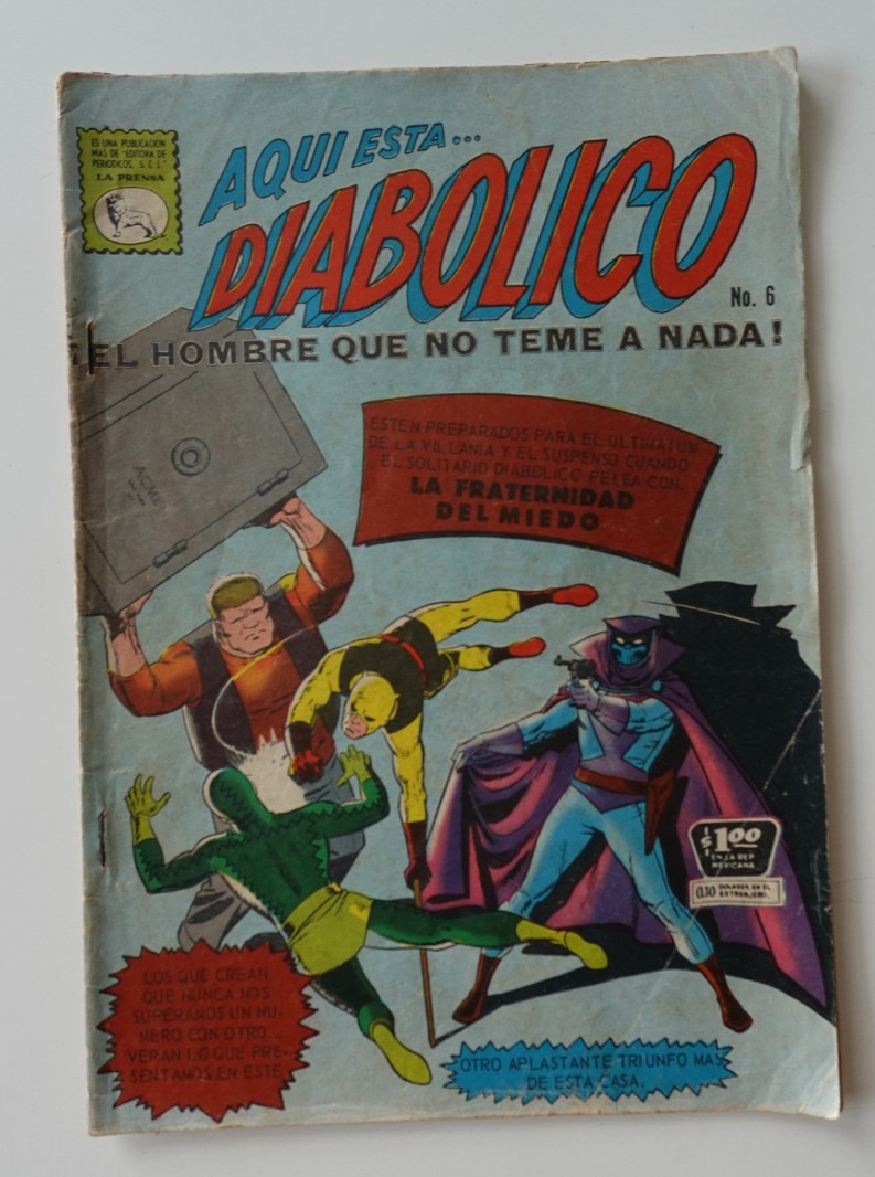 Cómic E. LA PRENSA/MESSICO DIABOLICO " 1966 #6 FRATERNIDAD DEL MIEDO