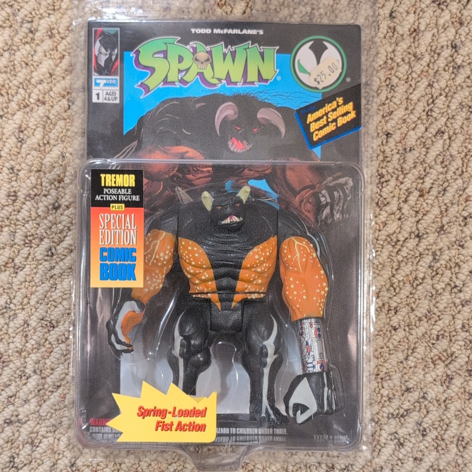 Modellino Todd McFarlane's Spawn Tremor edizione speciale con fumetto 1994