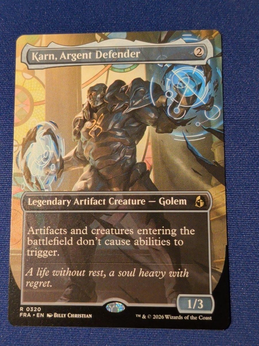 Karn, Argent Defender (senza confini) Frattura di realtà #320 quasi nuovo MTG