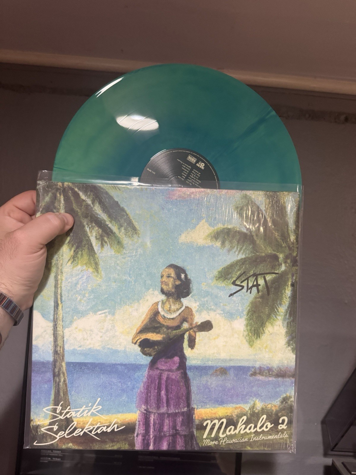 Statik Selektah - Mahalo 2 Vinyl Lp Green Galaxy - Signed On Cover By Statik!