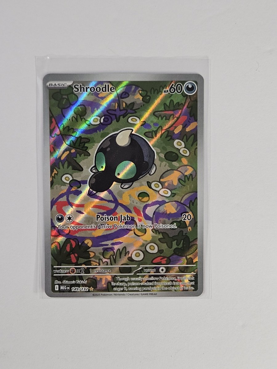 Pokémon Shroodle 149/132 Me01 Mega Evoluzione Illustrazione Rara EN NM
