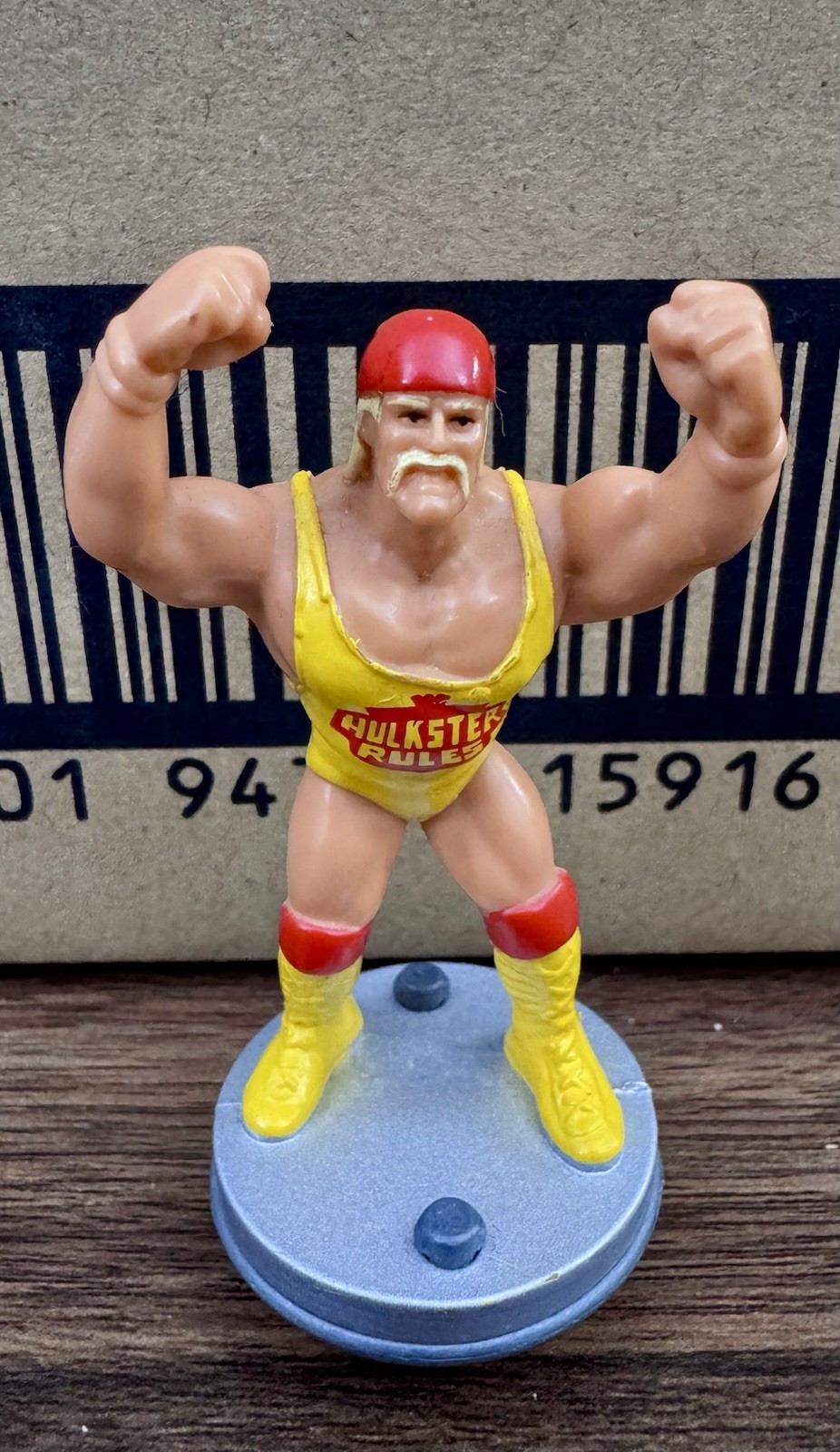 PULITO! Hasbro Hulk Hogan Hasbro Mini 3" Figurina Wwe Wwf 1991 Titan Sports