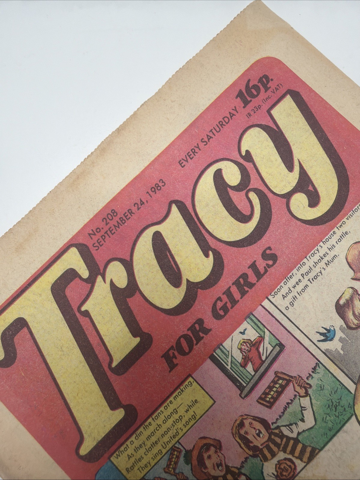 VINTAGE TRACY COMIC - No 208 SEPTEMBER 24th 1983 -  Vintage 80s Comic Nostalgia