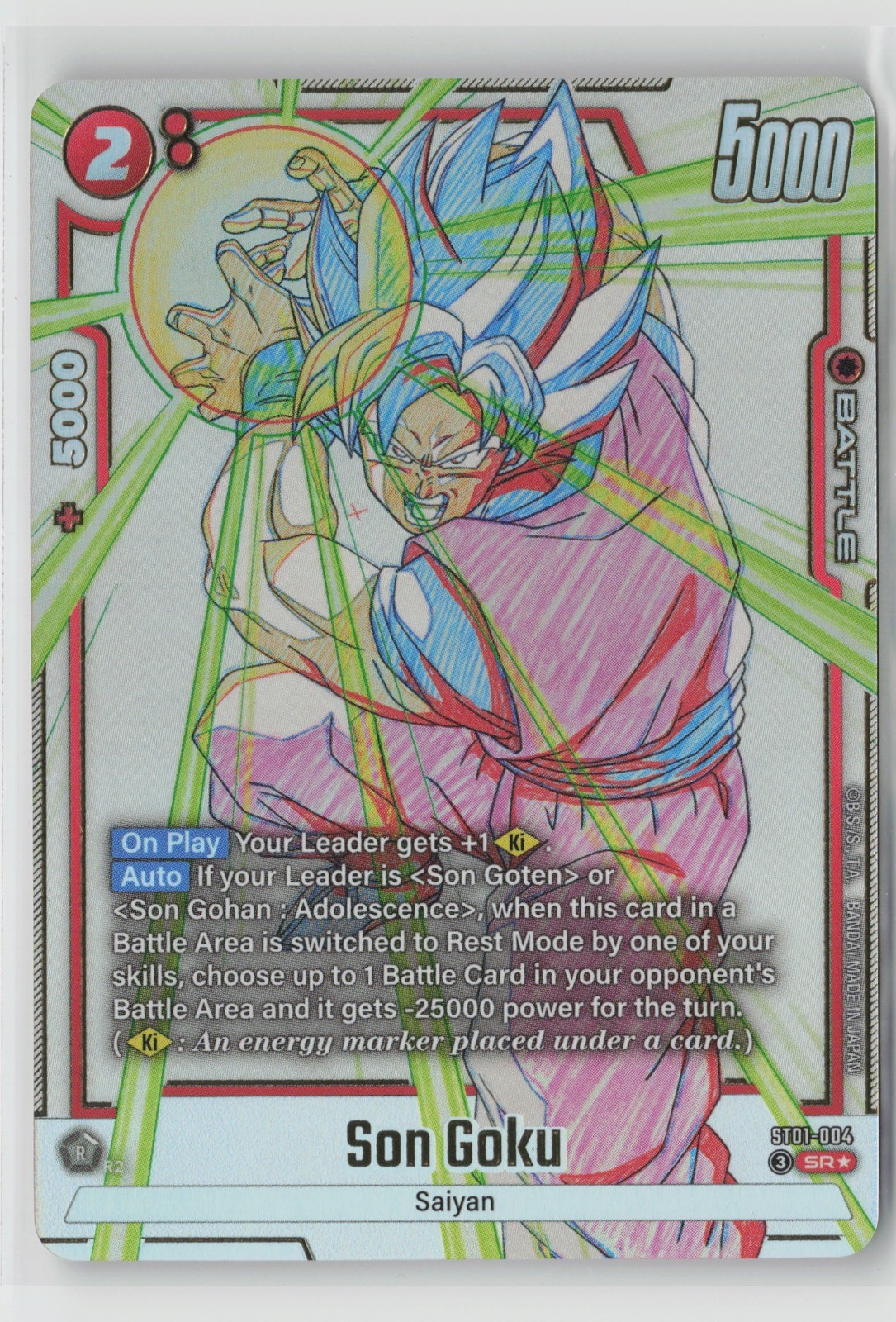 Son Goku (Alternate Art) ST01-004 Story Booster 01 Super Rare Holo NM