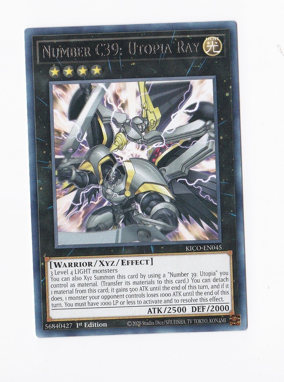2020 Konami YuGiOh! 1st Edition - Number C39: Utopia Ray KICO-EN045