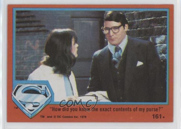 1978 Topps Superman The Movie How did You Know Exact Contents of My Purse? 0q1p