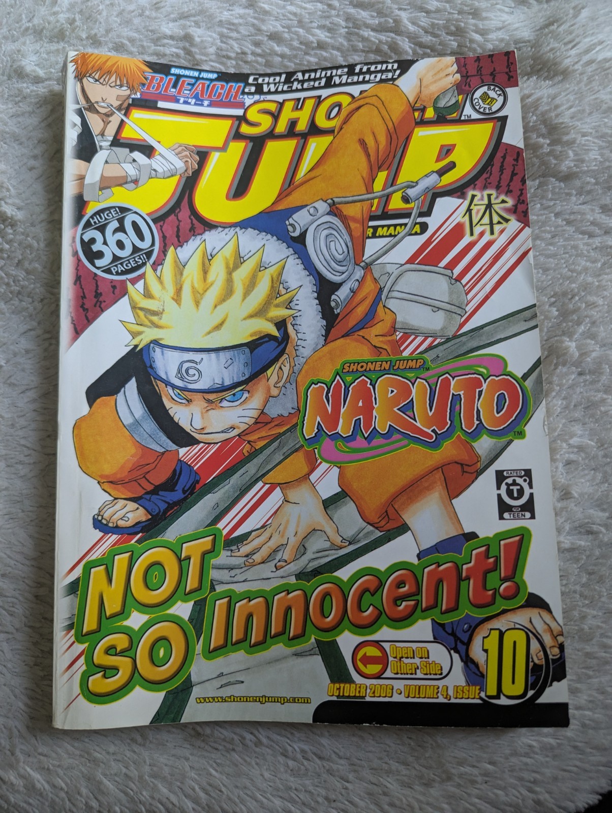 Shonen Jump Issue #10 ottobre 2006 Naruto Uzumaki Cover Masashi Kishimoto