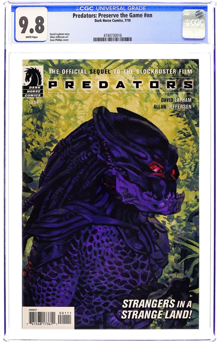 Predators Preserve the Game #0 CGC 9.8 2010 4740730016