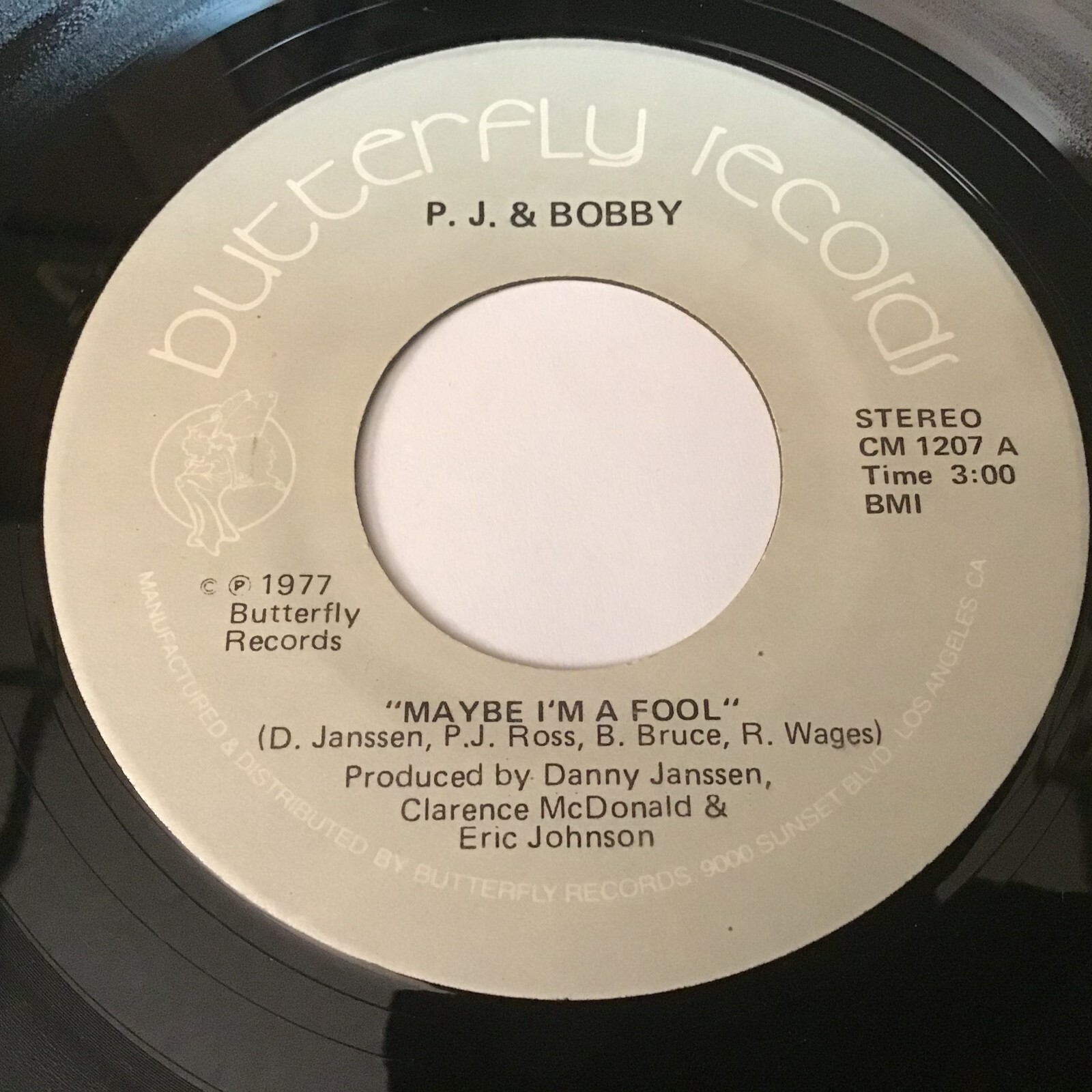 P.J. & Bobby - Maybe I'm A Fool / I Just Wanted To Stay Awhile 45