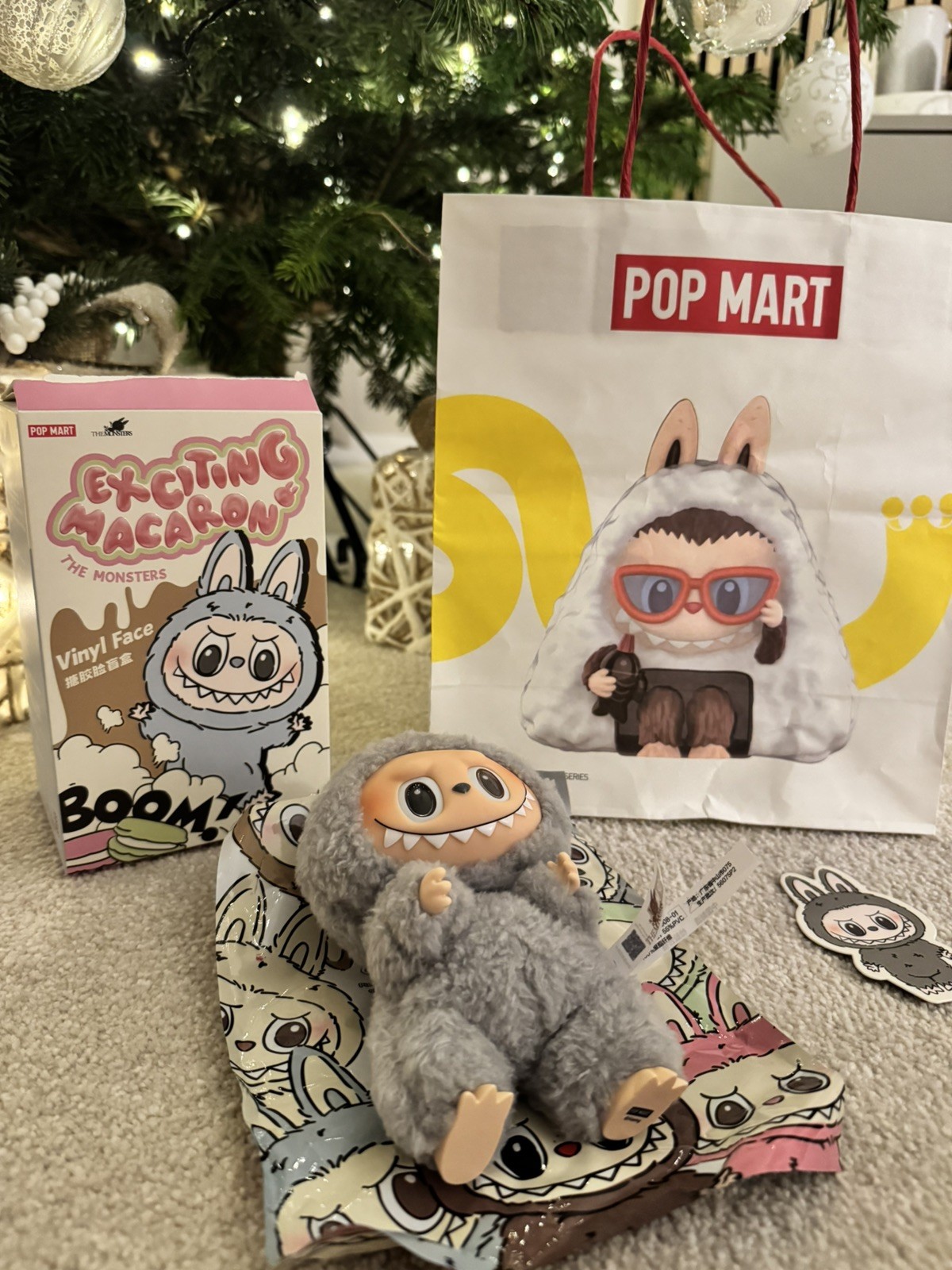 Pop Mart I Mostri Emozionante Macaron Fagiolo di Sesamo labubu